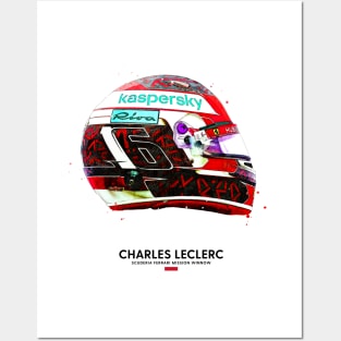 F1 2020 Charles Leclerc Crash Helmet Posters and Art